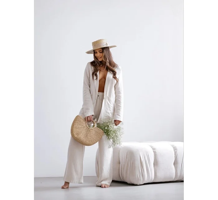 Béžový dámský oblek se model 19673956 - Moon