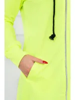 Šaty s kapucňou, mikina žltá neónová