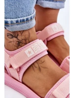 Damskie Sportowe Sandały Big Star LL274729 Różowe Damskie Sportowe Sandały Big Star LL274729 Różowe