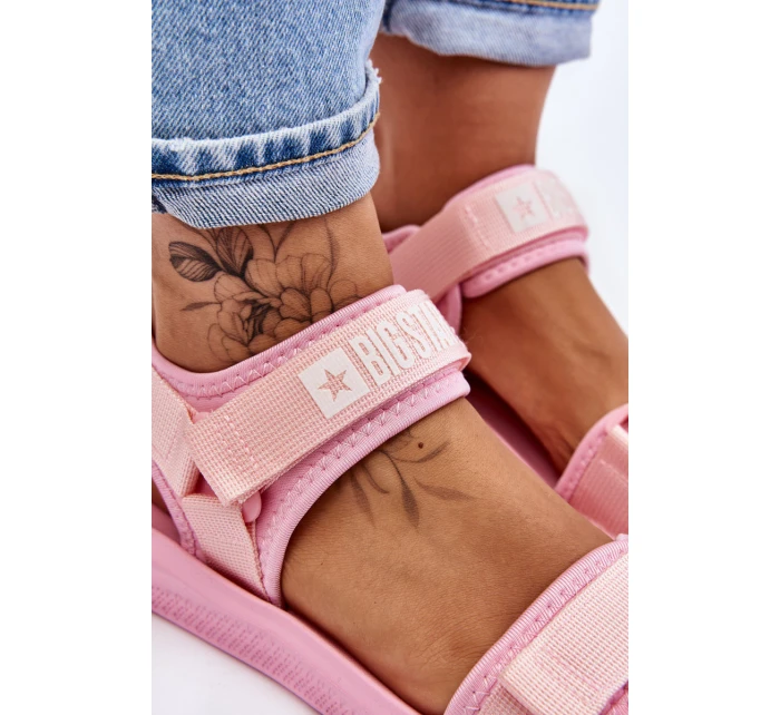 Damskie Sportowe Sandały Big Star LL274729 Różowe Damskie Sportowe Sandały Big Star LL274729 Różowe