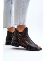 Kožené sandály na zip model 21649674 - Zazoo