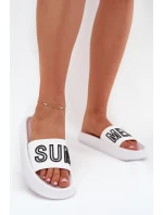 Dámské Pantofle Na Silné Podešvi SUMMER Bílé model 21704122 - VINCEZA