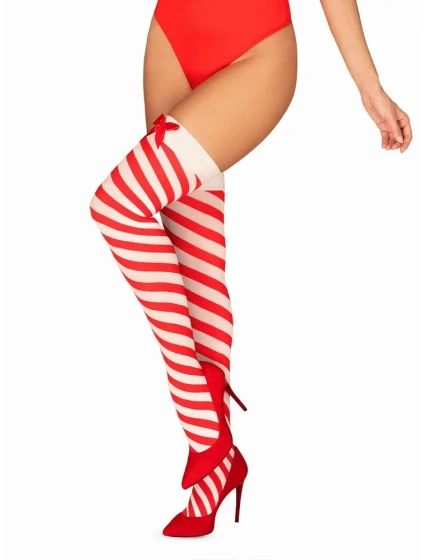 Vianočné pančuchy Kissmas stockings - Obsessive Vianočné pančuchy Kissmas stockings - Obsessive