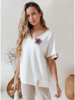 Dámská halenka oversize SHINE LOVE bílá Dstreet model 21989309 - FashionStreet Dámská halenka oversize SHINE LOVE bílá Dstreet model 21989309 - FashionStreet