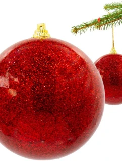 BEZPEČNOSTNÁ PLASTOVÁ OZDOBA 8CM ČERVENÁ SĽUDA