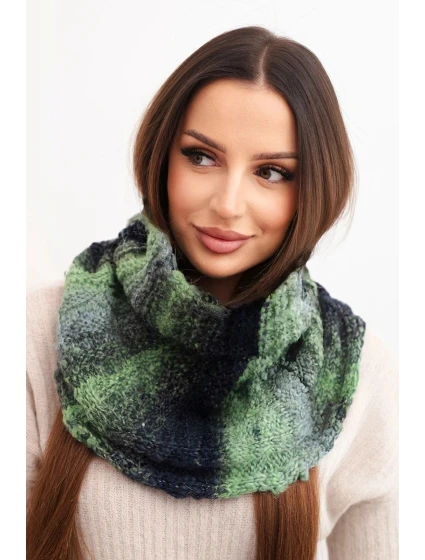 Dámsky vlnený mäkký golfový šál zimný KN21 zelený