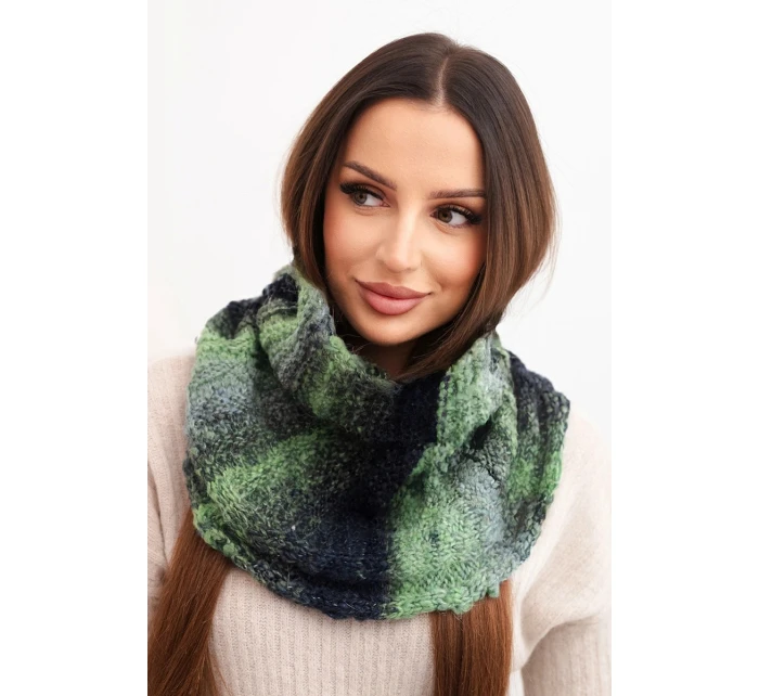 Dámsky vlnený mäkký golfový šál zimný KN21 zelený