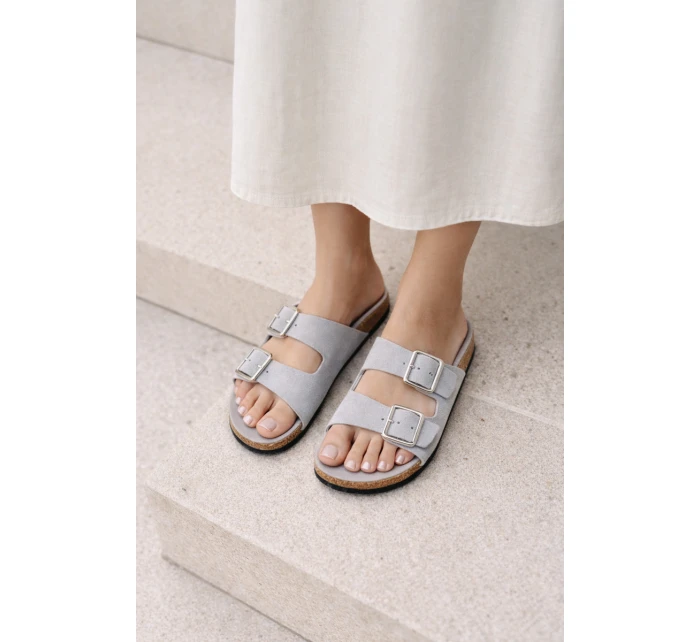 Dámské pantofle s přezkami Modré Oliena