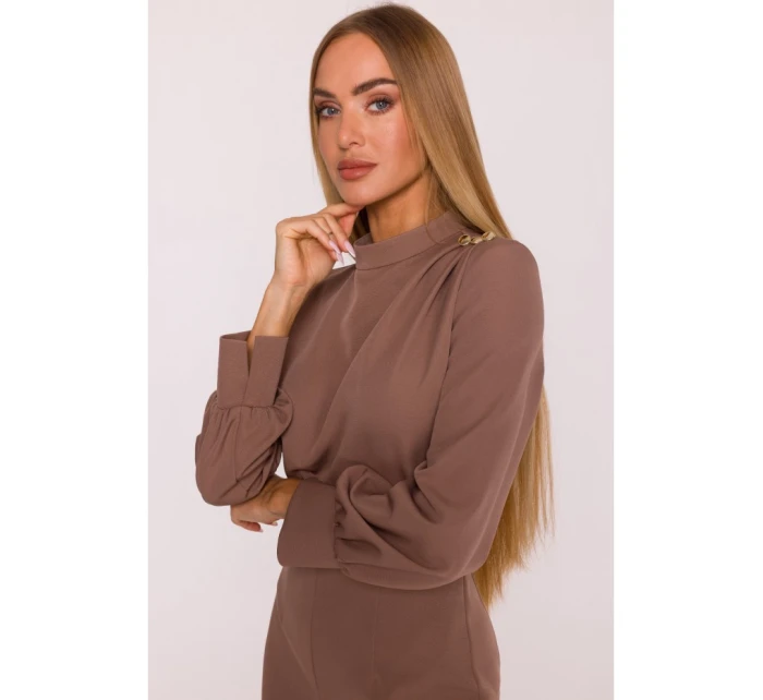 M879 Kombinéza so stojacím golierom - mocca