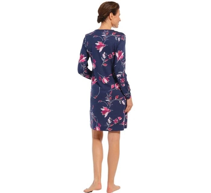 Dámska nočná košeľa 10232-100-2 tm. modrá so vzorom - Pastunette