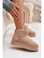 Dámské sněhové boty na platformě Světle béžová model 21808572 - Inello Dámské sněhové boty na platformě Světle béžová model 21808572 - Inello