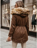 Dámská zimní bunda parka hnědá Dstreet model 21971014 - FashionStreet