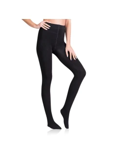 Nepriehľadné pančuchy FLEECE COTTON 100 DEN - BELLINDA - čierne