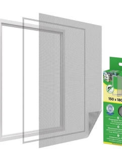 MOSKYTIÉRA NA OKNO 150X180 BIELY POLYESTER + PÁSIK NA SUCHÝ ZIPS