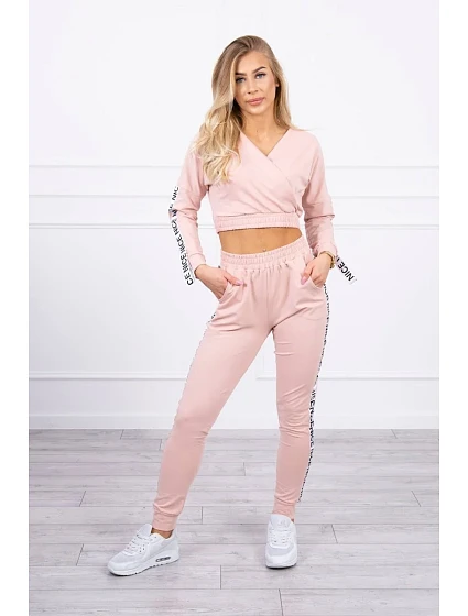 Sada s ozdobnými model 18746092 tmavě pudrově růžová - K-Fashion Sada s ozdobnými model 18746092 tmavě pudrově růžová - K-Fashion