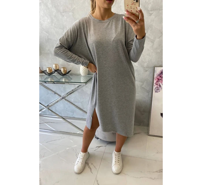 model 18749410 šedé šaty - K-Fashion