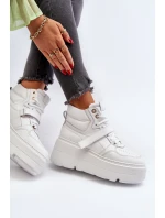 Bílé dámské kožené tenisky model 21652328 - Zazoo