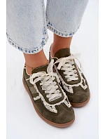 Dámské tenisky s krajkou zelené model 22107037 - Boto