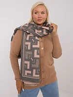 Šál AT SZ 23158.32 sivo-ružový