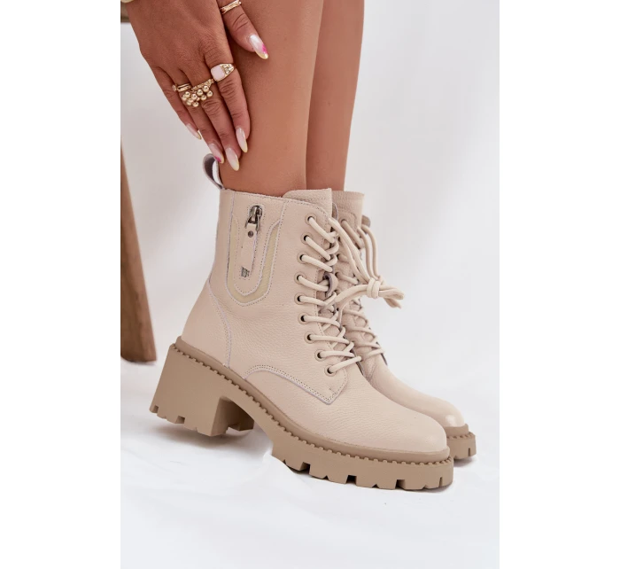Dámske členkové topánky Vinceza so zateplením - béžové Dámske členkové topánky Vinceza so zateplením - béžové