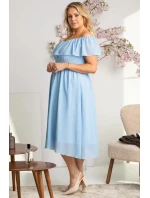 Dámske šaty SB247 svetlomodré - Karko