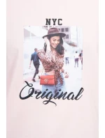 Halenka s potiskem Original powder pink Halenka s potiskem Original powder pink