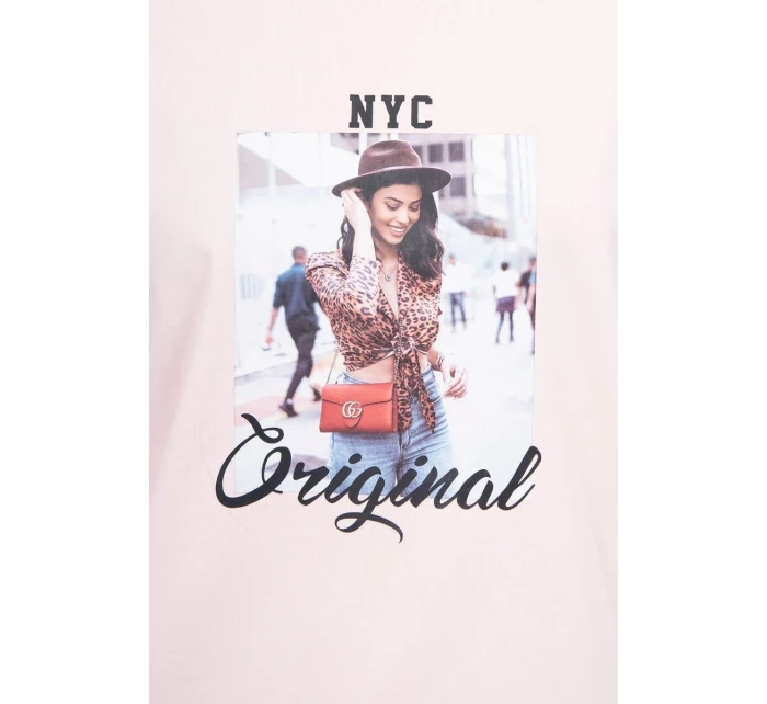 Halenka s potiskem Original powder pink Halenka s potiskem Original powder pink