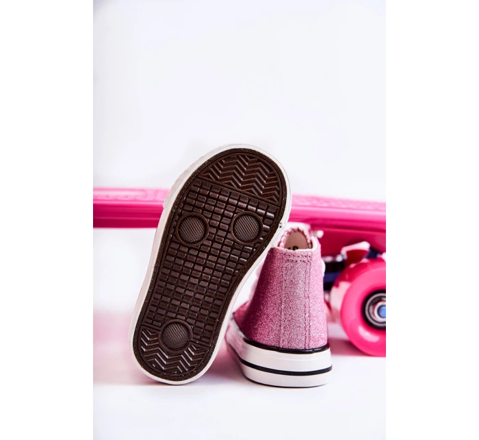 Dětské růžové vysoké tenisky model 21587191 - Boto