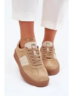 Zamszowe Sneakersy Damskie Daniel Lopez Just Dare SS2D4022 Beżowe