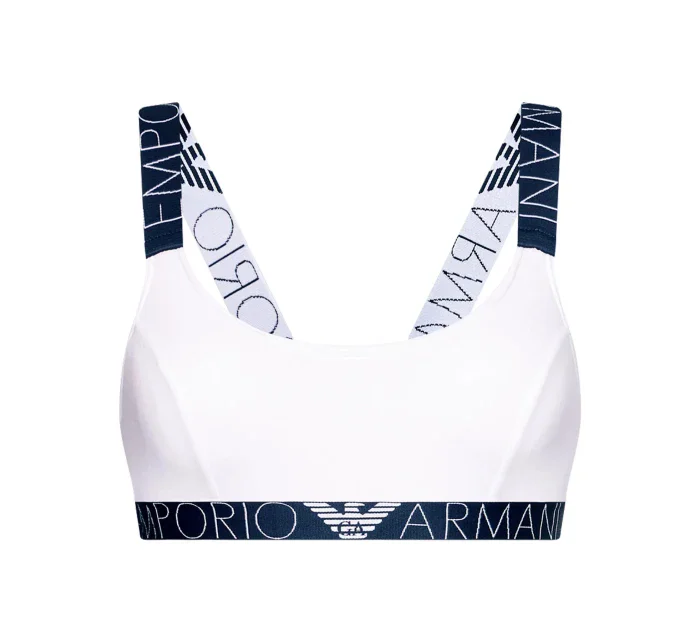 Bralette športová podprsenka 163651 1P227 0010 biela - Emporio Armani