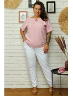 Dámská halenka  pudrově růžová  model 18398596 - Karko