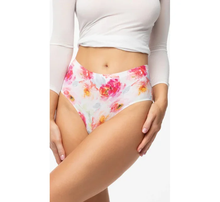 Pivoňka Simple Brasil Maxi nohavičky bielo-červené - Julimex