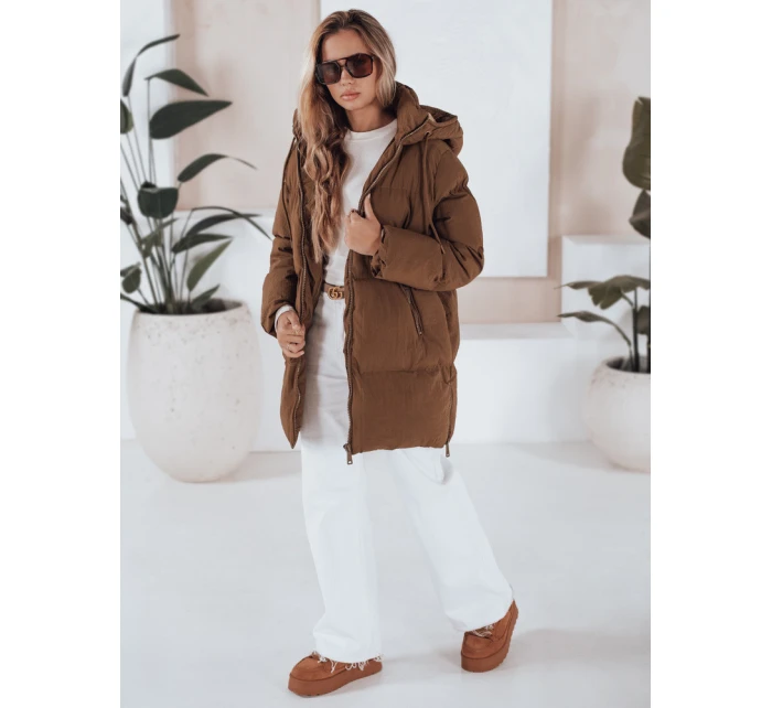 Dámska prešívaná bunda LETLIS camel FashionStreet TY3245