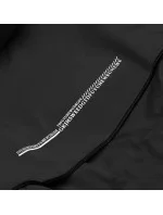 Tenká čierna dámska bunda s podšívkou (B8119-1)