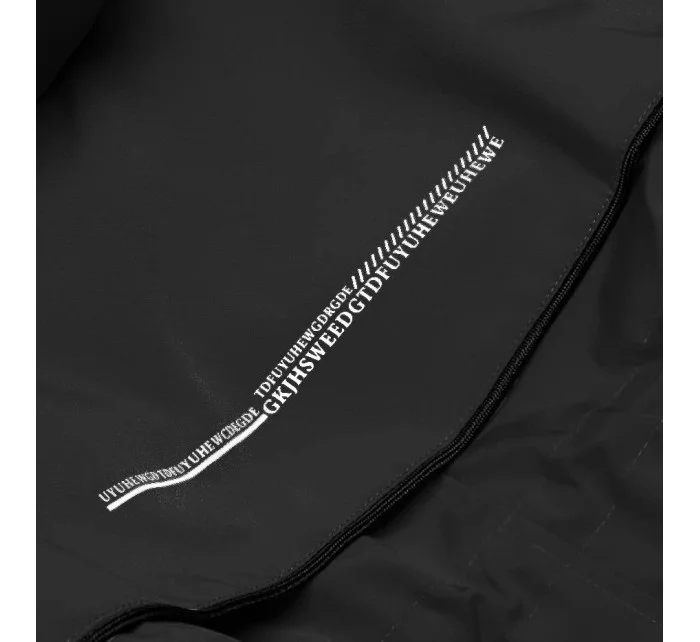 Tenká čierna dámska bunda s podšívkou (B8119-1)