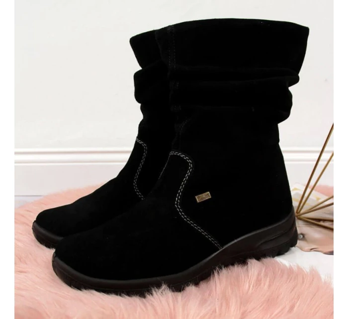 RIEKER W RKR130 zateplené kožené čižmy RIEKER W RKR130 zateplené kožené čižmy