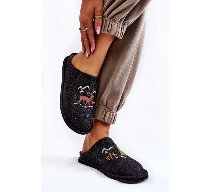 Domowe Papcie Big Star KK276018 Czarno-Beżowe Domowe Papcie Big Star KK276018 Czarno-Beżowe