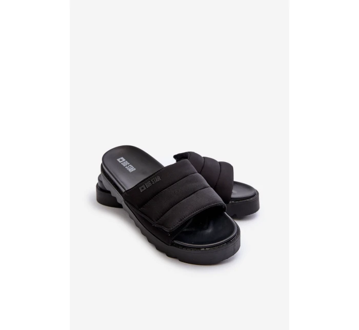 Damskie Klapki Na Platformie Big Star NN274772 Czarne Damskie Klapki Na Platformie Big Star NN274772 Czarne