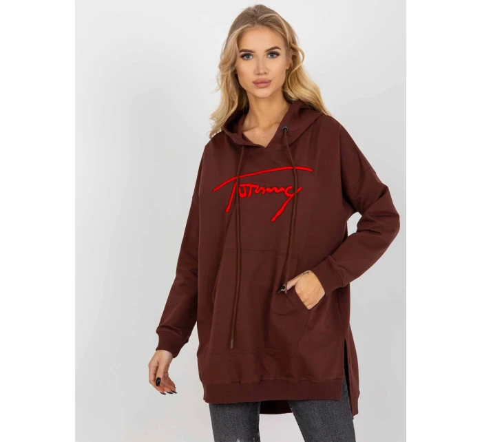 Mikina VI BL 335.25X tmavo hnedá