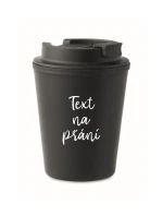 TEXT NA PŘÁNÍ - černý termohrnek 300 ml