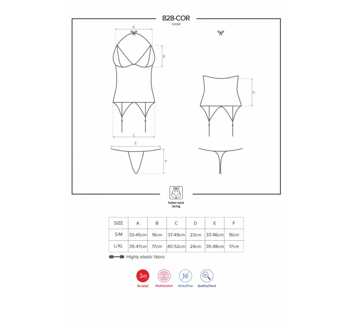 Korzet 828-COR corset - Obsessive