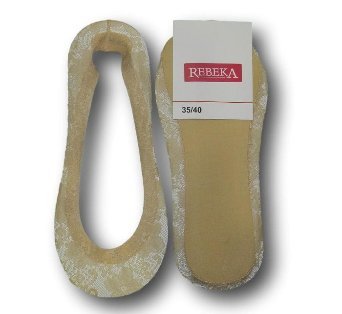 Dámske ponožky baleríny - silikón, čipka 1092