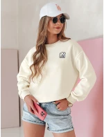 Dámská oversize mikina s výšivkou ecru Dstreet model 21988105 - FashionStreet