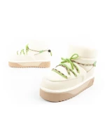 Dámske zimné snehové topánky D.Franklin fashion fur insulated boots beige green women