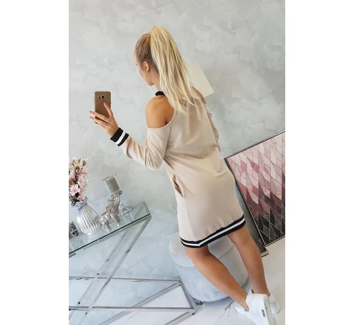 Béžové šaty Tres Chic