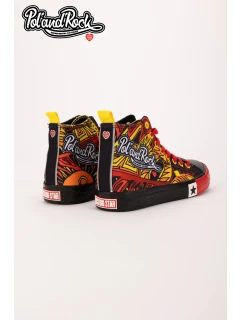 Trampki Pol'and'Rock Festival X Big Star SS174501 Czarno-Czerwone