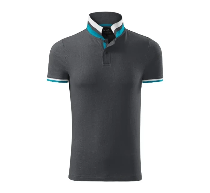 Collar Up polokošile pánská light anthracite