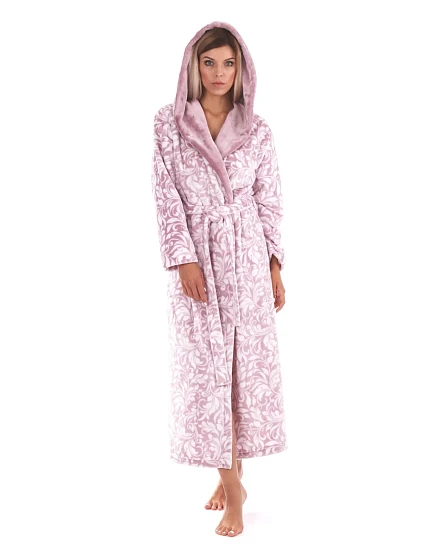 Dámsky župan Flora s kapucňou 3956 4303 mauve mist - Vestis