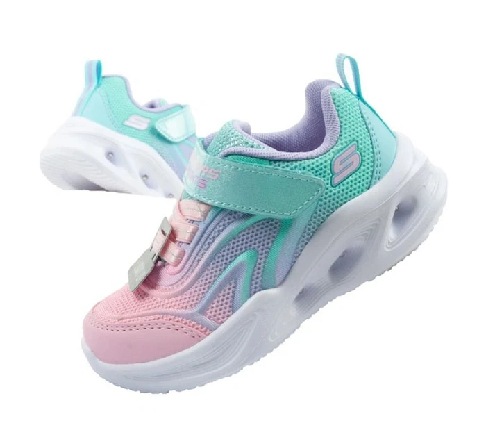Skechers Color Breeze LED dětská sportovní obuv pro dívky tyrkysová