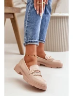 Dámské Mokasíny S Dekorací Eko Kůže Béžové model 21670524 - Boto